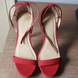 Red heel sandals